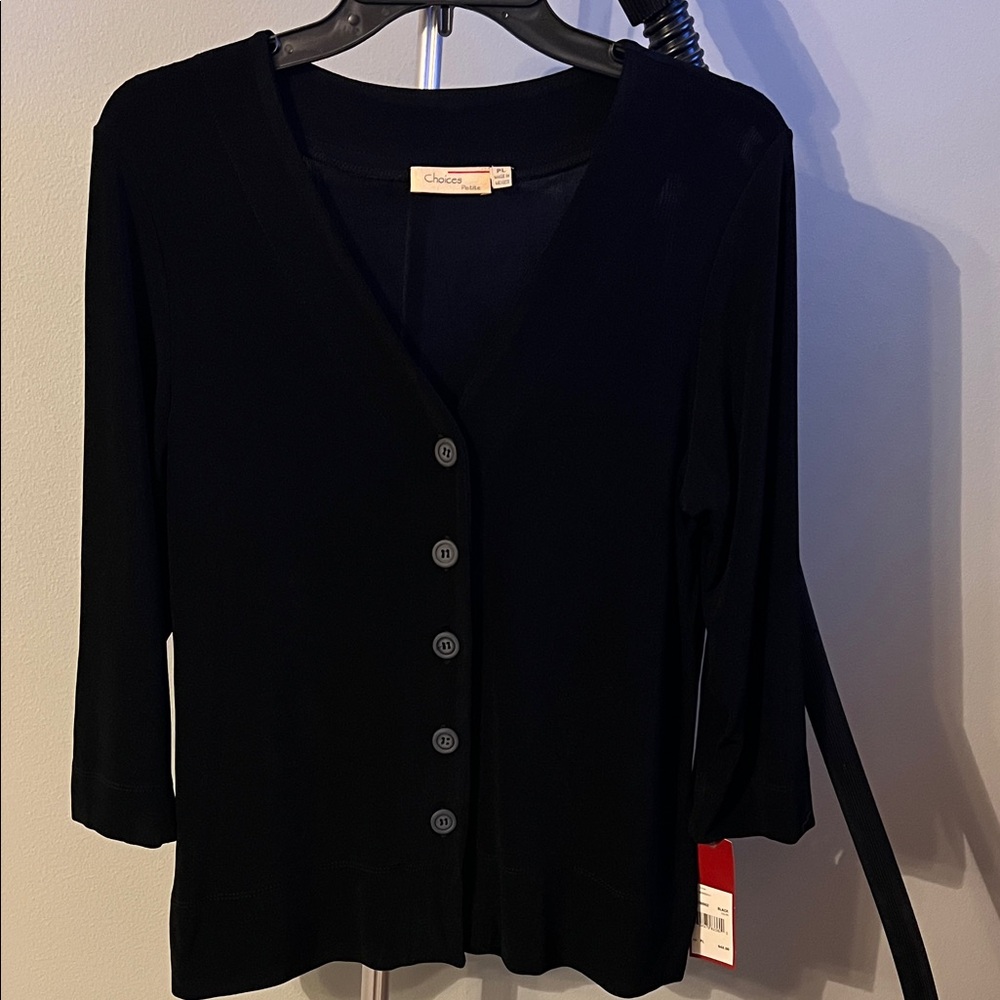 Choice’s Elegant Black V-Neck Cardigan